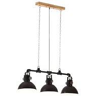 Industrial iron and solid mangrove chandelier black E27 - Chandelier
