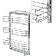 3 tier pull-out kitchen wire basket silver 47 x 15 x 56 cm - Storage Bin