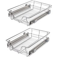 Extendable wire baskets 2 pcs silver 400 mm - Storage Bin