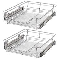 Extendable wire baskets 2 pcs silver 500 mm - Storage Bin