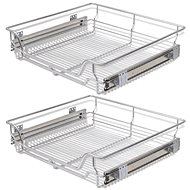 Extendable wire baskets 2 pcs silver 600 mm - Storage Bin