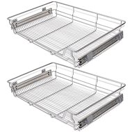 Extendable wire baskets 2 pcs silver 800 mm - Storage Bin