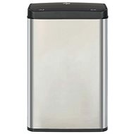Waste bin with automatic sensor silver black stainless steel 60 l 50921 - Rubbish Bin