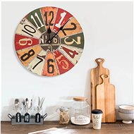 Wall clock multicoloured 30 cm MDF 325173 - Wall Clock