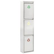 Waste bin for separated waste silver stainless steel 24 l 50966 - Rubbish Bin