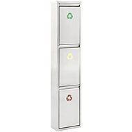 Waste bin for separated waste silver stainless steel 45 l 50967 - Rubbish Bin