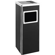Hotel waste bin with ashtray 36 L steel black 51091 - Rubbish Bin