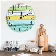 Wall clock multicoloured 30 cm MDF 325176 - Wall Clock