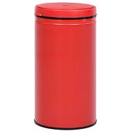 Waste bin with automatic sensor 80l carbon steel red 322709 - Rubbish Bin