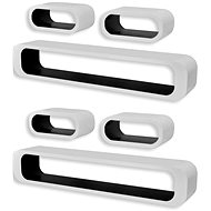 Wall shelves cube 6 pcs black and white 275975 - Shelf
