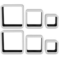 Wall shelves cube 6 pcs white and black 275983 - Shelf