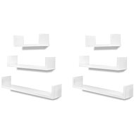 Wall shelves 6 pcs white 275988 - Shelf