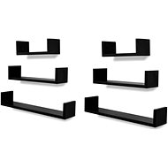 Wall shelves 6 pcs black 275989 - Shelf