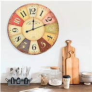 Vintage wall clock coloured 60 cm 325181 - Wall Clock
