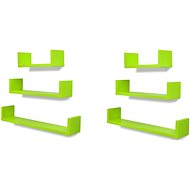 Wall shelves 6 pcs green 275991 - Shelf