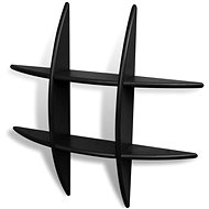 Wall shelves 2 pcs black 275993 - Shelf