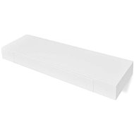 Floating wall shelf with drawer 2 pcs white 80 cm 276002 - Shelf