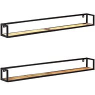 Wall shelf 2 pcs 160 cm solid recycled wood 320677 - Shelf