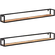 Wall shelves 2 pcs 160 cm solid acacia wood 320678 - Shelf