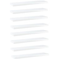Additional shelves 8 pcs white high gloss 40x10x1,5 cm chipboard 805133 - Shelf