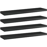 Additional shelves 4 pcs black high gloss 40x10x1,5 cm chipboard 805134 - Shelf