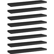 Additional shelves 8 pcs black high gloss 40x10x1,5 cm chipboard 805135 - Shelf