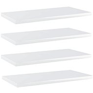 Additional shelves 4 pcs white high gloss 40x20x1,5 cm chipboard 805148 - Shelf