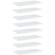 Additional shelves 8 pcs white high gloss 40x20x1,5 cm chipboard 805149 - Shelf