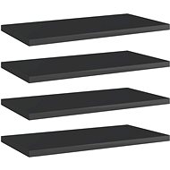 Additional shelves 4 pcs black high gloss 40x20x1,5 cm chipboard 805150 - Shelf