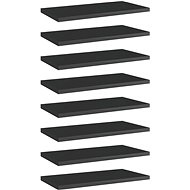 Additional shelves 8 pcs black high gloss 40x20x1,5 cm chipboard 805151 - Shelf