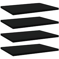 Additional shelves 4 pcs black 40 x 30 x 1,5 cm chipboard 805156 - Shelf