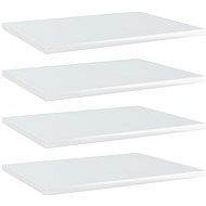 Additional shelves 4 pcs white high gloss 40x30x1,5 cm chipboard 805164 - Shelf