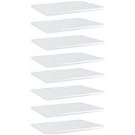Additional shelves 8 pcs white high gloss 40x30x1,5 cm chipboard 805165 - Shelf