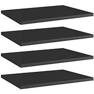 Additional shelves 4 pcs black high gloss 40x30x1,5 cm chipboard 805166 - Shelf