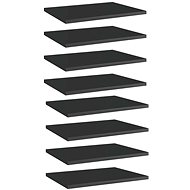 Additional shelves 8 pcs black high gloss 40x30x1,5 cm chipboard 805167 - Shelf