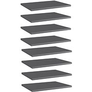 Additional shelves 8 pcs grey high gloss 40x30x1,5 cm chipboard 805169 - Shelf