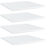 Additional shelves 4 pcs white high gloss 40x40x1,5 cm chipboard 805180 - Shelf
