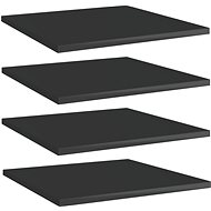 Additional shelves 4 pcs black high gloss 40x40x1,5 cm chipboard 805182 - Shelf
