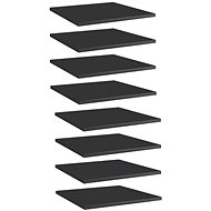 Additional shelves 8 pcs black high gloss 40x40x1,5 cm chipboard 805183 - Shelf