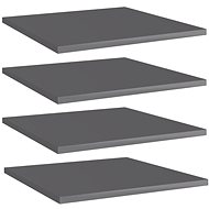 Additional shelves 4 pcs grey high gloss 40x40x1,5 cm chipboard 805184 - Shelf