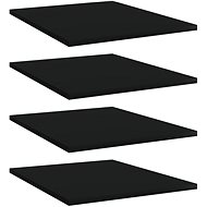 Additional shelves 4 pcs black 40 x 50 x 1,5 cm chipboard 805188 - Shelf