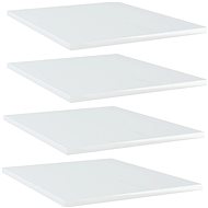 Additional shelves 4 pcs white high gloss 40x50x1,5 cm chipboard 805196 - Shelf
