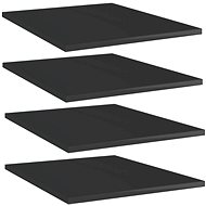 Additional shelves 4 pcs black high gloss 40x50x1,5 cm chipboard 805198 - Shelf