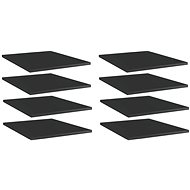 Additional shelves 8 pcs black high gloss 40x50x1,5 cm chipboard 805199 - Shelf