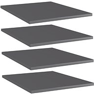 Additional shelves 4 pcs grey high gloss 40x50x1,5 cm chipboard 805200 - Shelf
