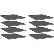Additional shelves 8 pcs grey high gloss 40x50x1,5 cm chipboard 805201 - Shelf
