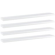 Additional shelves 4 pcs white high gloss 60x10x1,5 cm chipboard 805212 - Shelf
