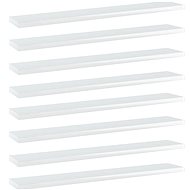 Additional shelves 8 pcs white high gloss 60x10x1,5 cm chipboard 805213 - Shelf