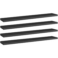 Additional shelves 4 pcs black high gloss 60x10x1,5 cm chipboard 805214 - Shelf