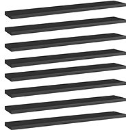 Additional shelves 8 pcs black high gloss 60x10x1,5 cm chipboard 805215 - Shelf